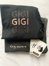 Load image into Gallery viewer, Black Crewneck + Rose Gold