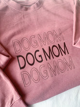 Load image into Gallery viewer, Dusty Rose Crewneck + Black
