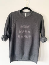 Load image into Gallery viewer, Charcoal Crewneck + White

